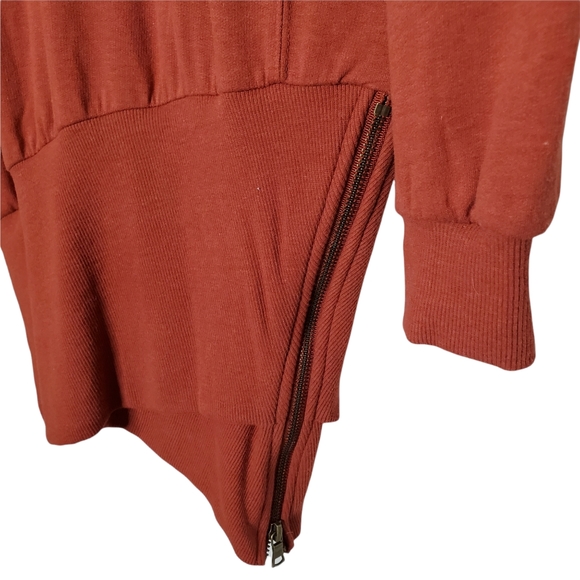 Young Fabulous and Broke Turtleneck Asymmetrical Sweatshirt Mini Dress NWT Sm - Picture 8 of 10